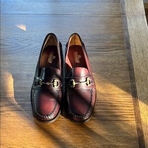 Sebago Classic Horsebit Leather Loafers in Polished Dark Brown.